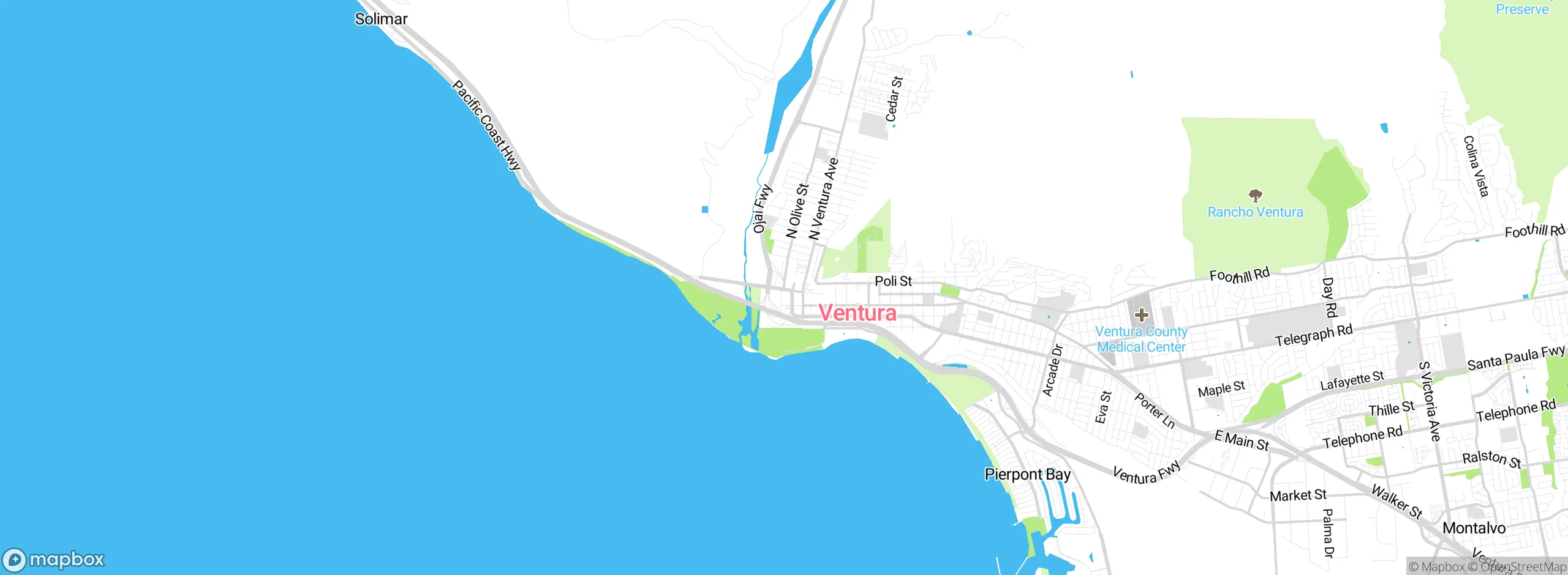 Map showing approximate location