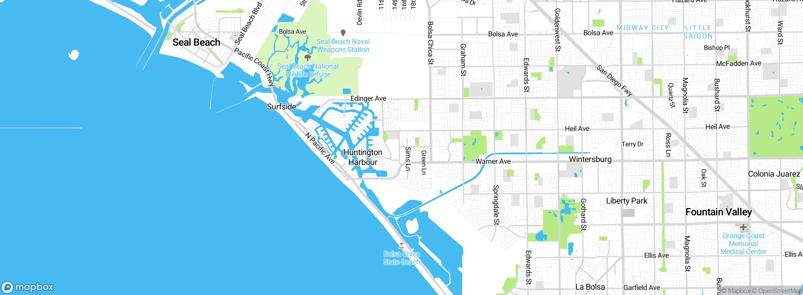 Map showing approximate location