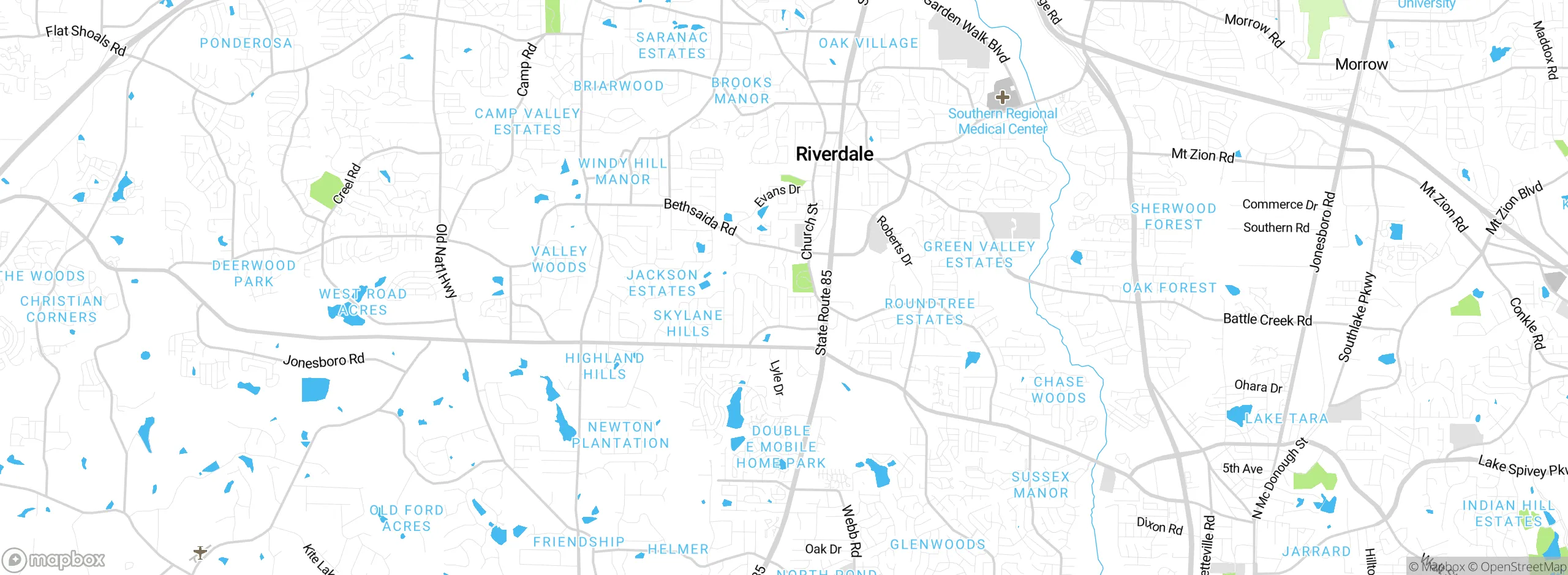 Map showing approximate location