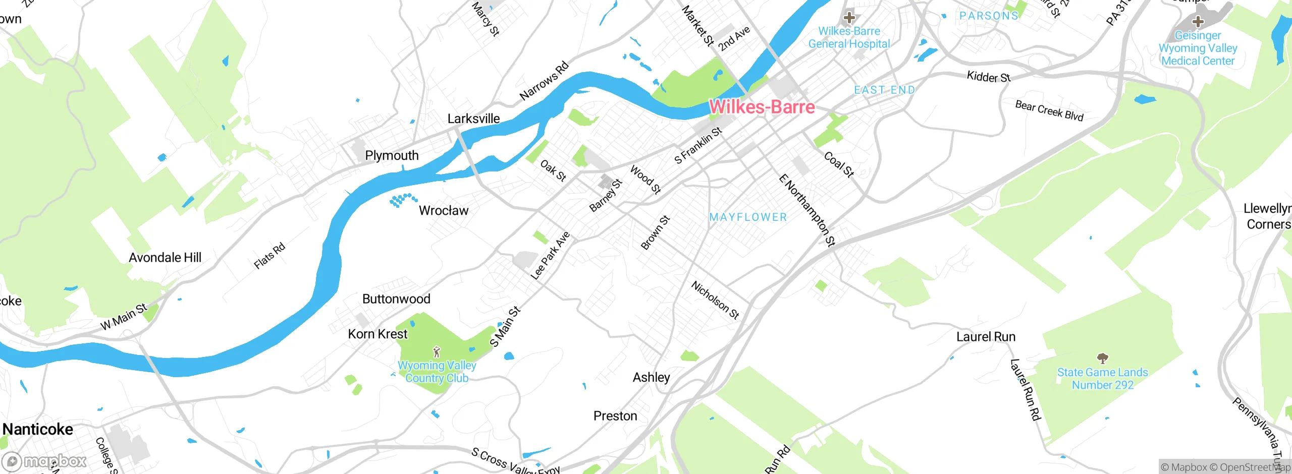 Map showing approximate location