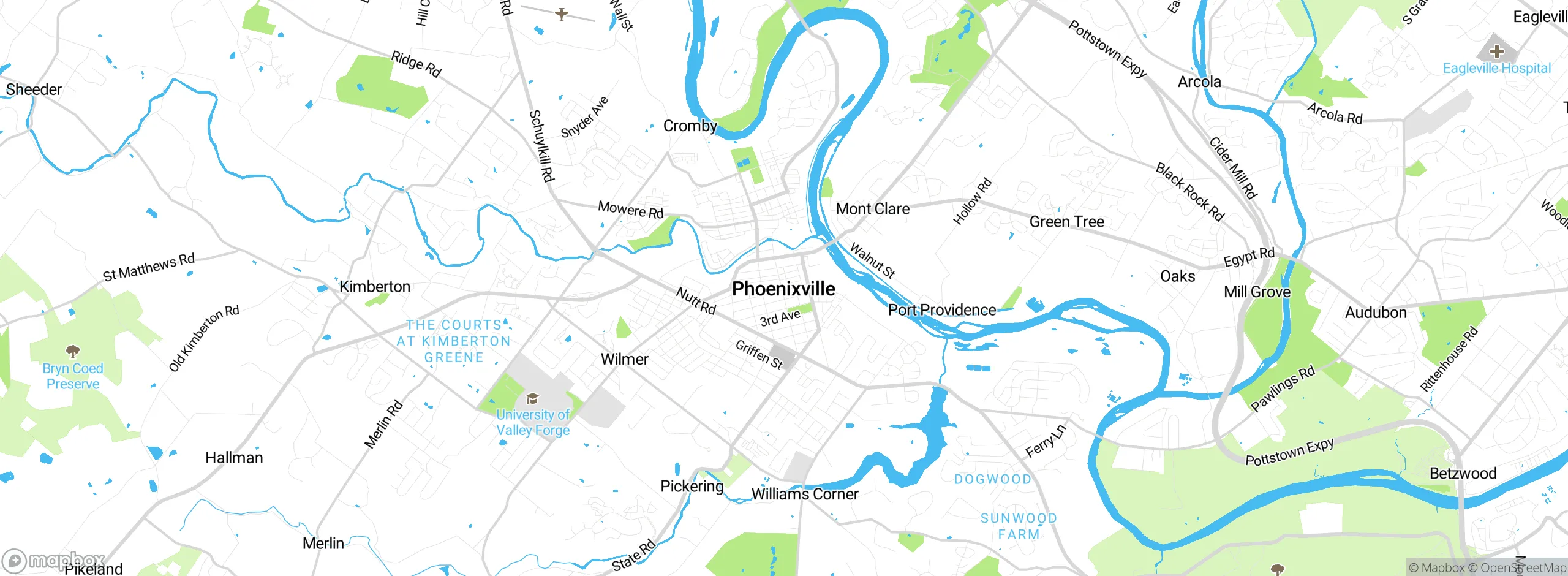 Map showing approximate location