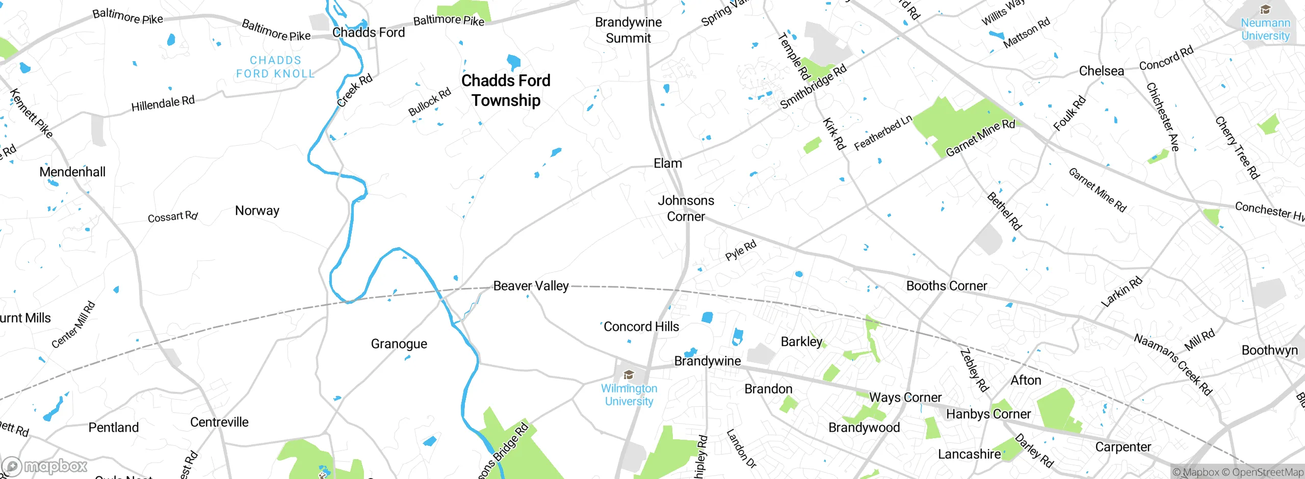 Map showing approximate location