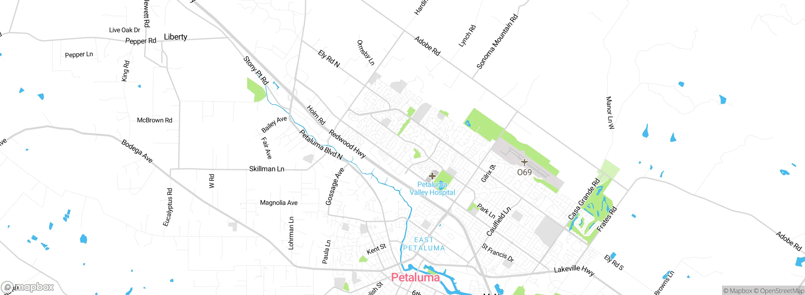 Map showing approximate location