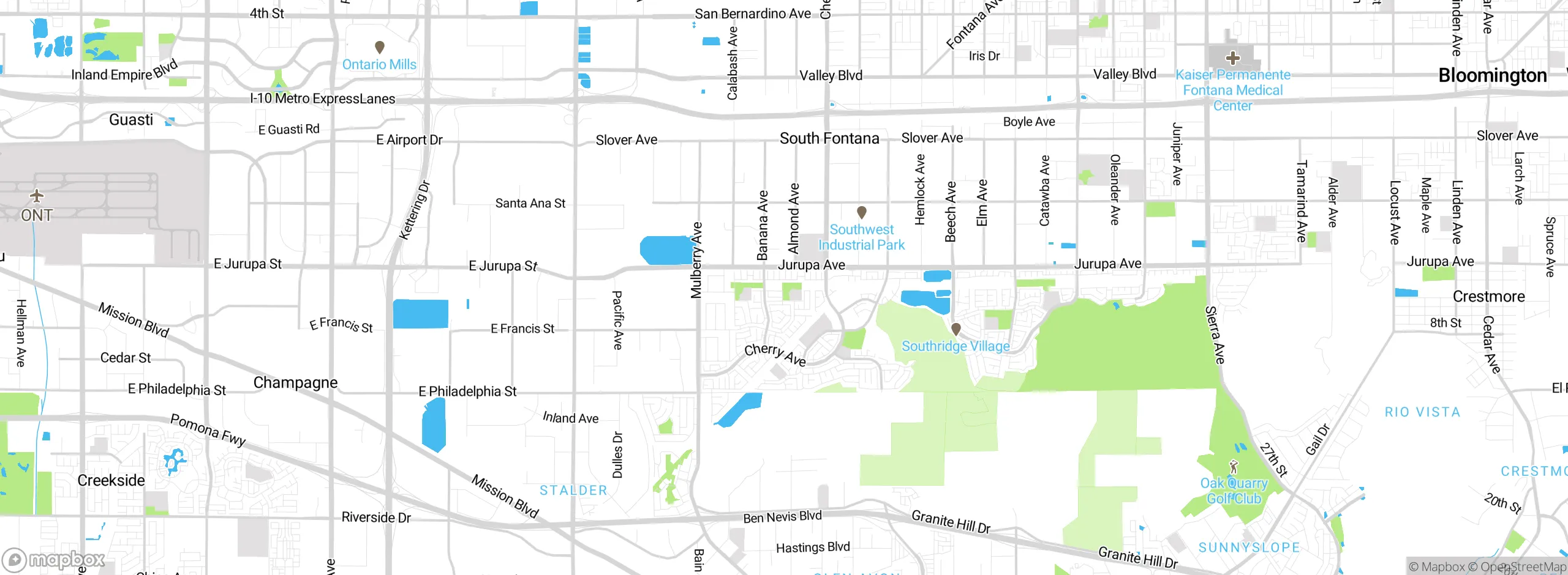 Map showing approximate location