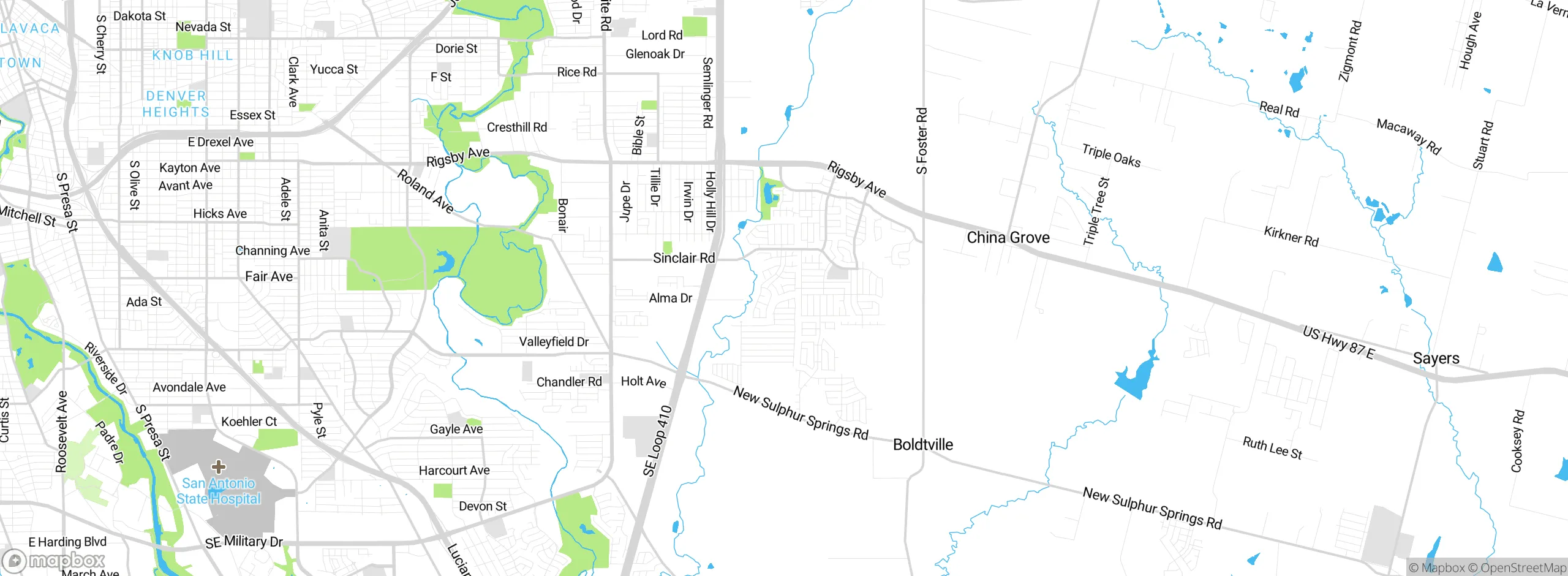 Map showing approximate location