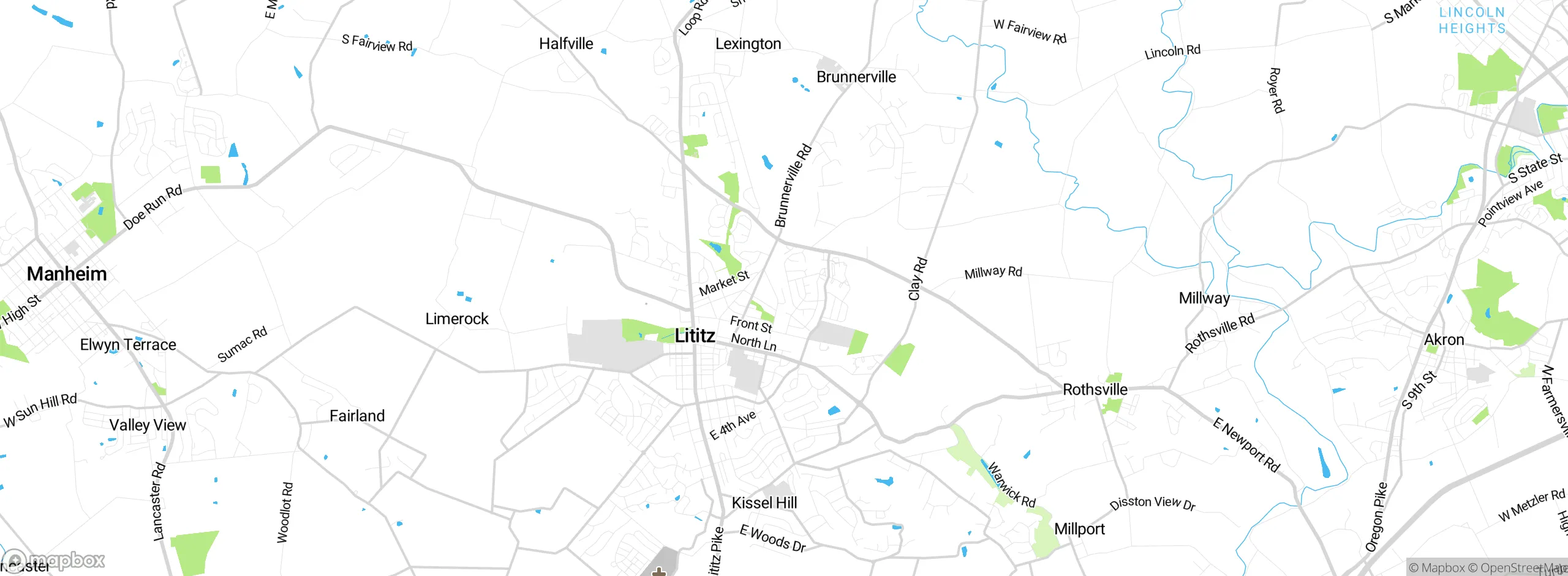 Map showing approximate location