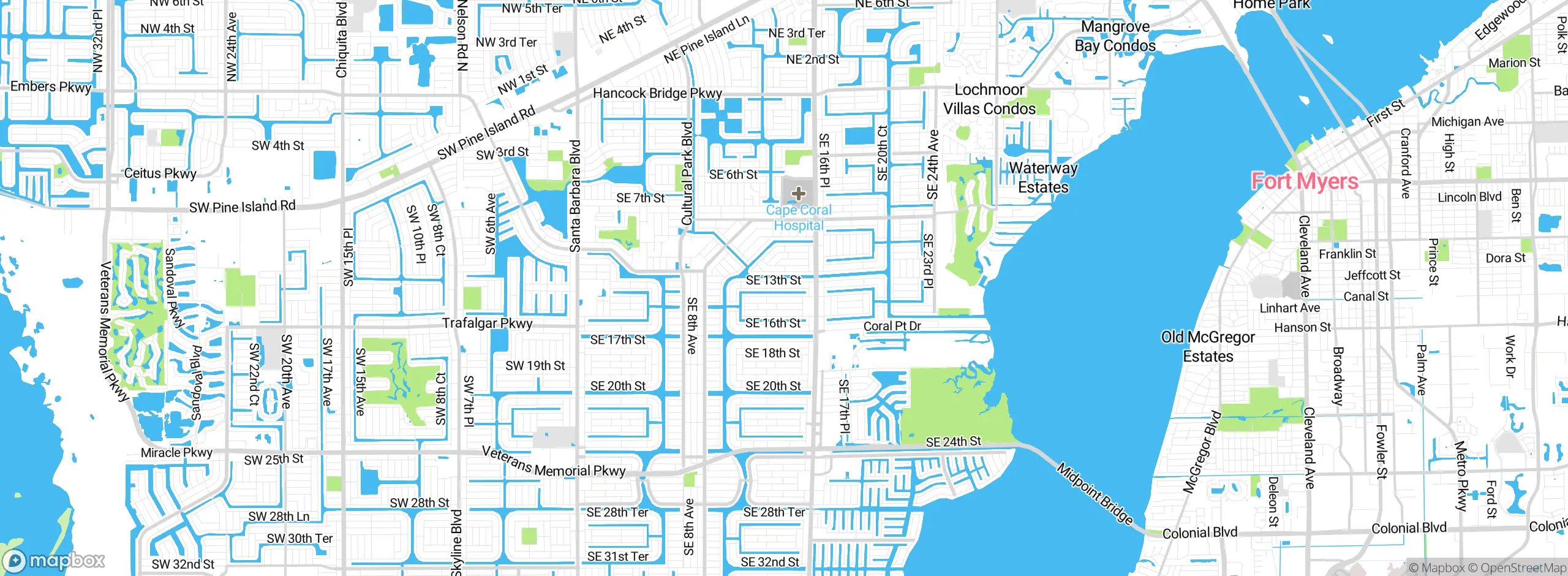 Map showing approximate location