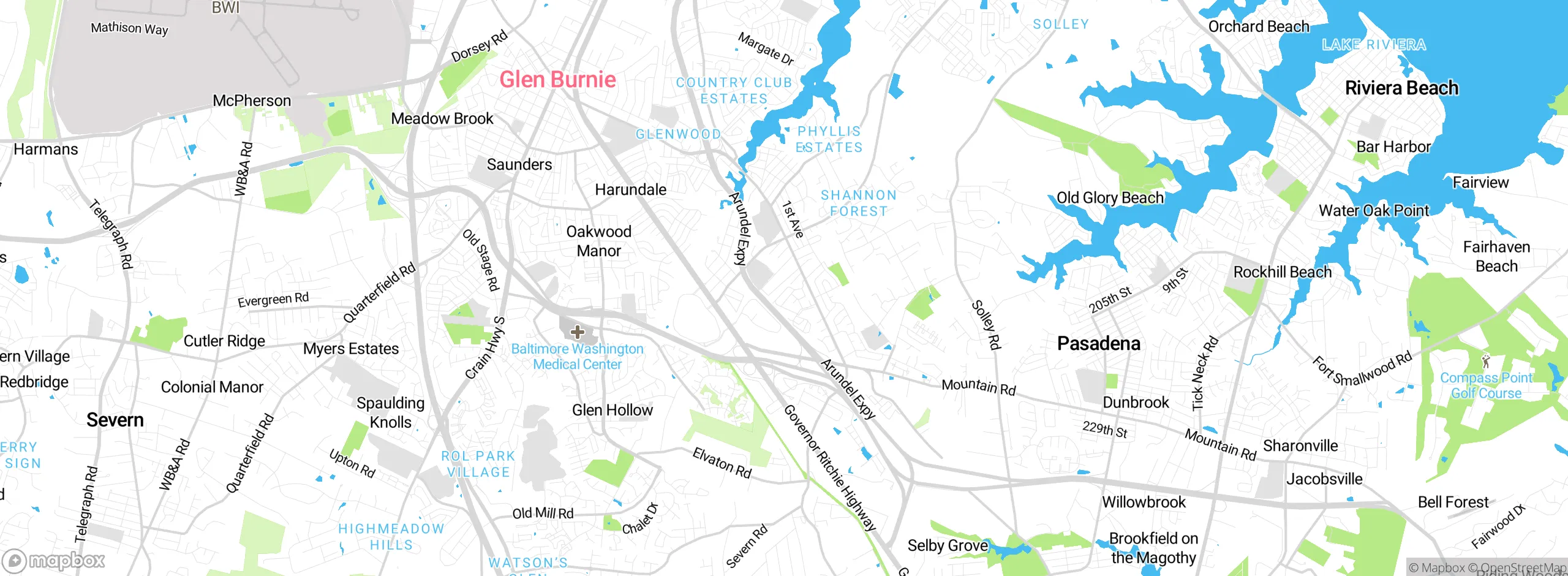 Map showing approximate location