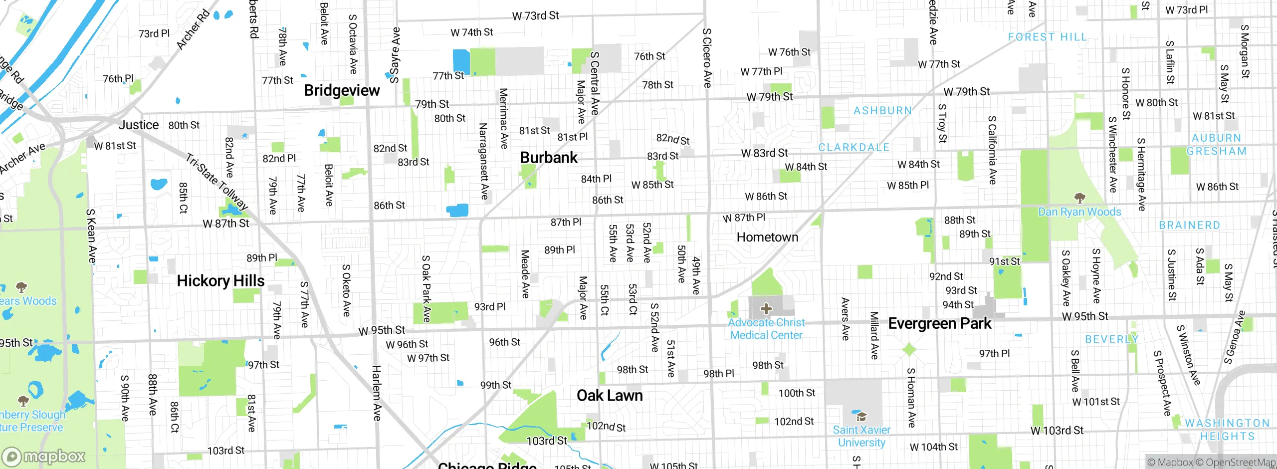Map showing approximate location