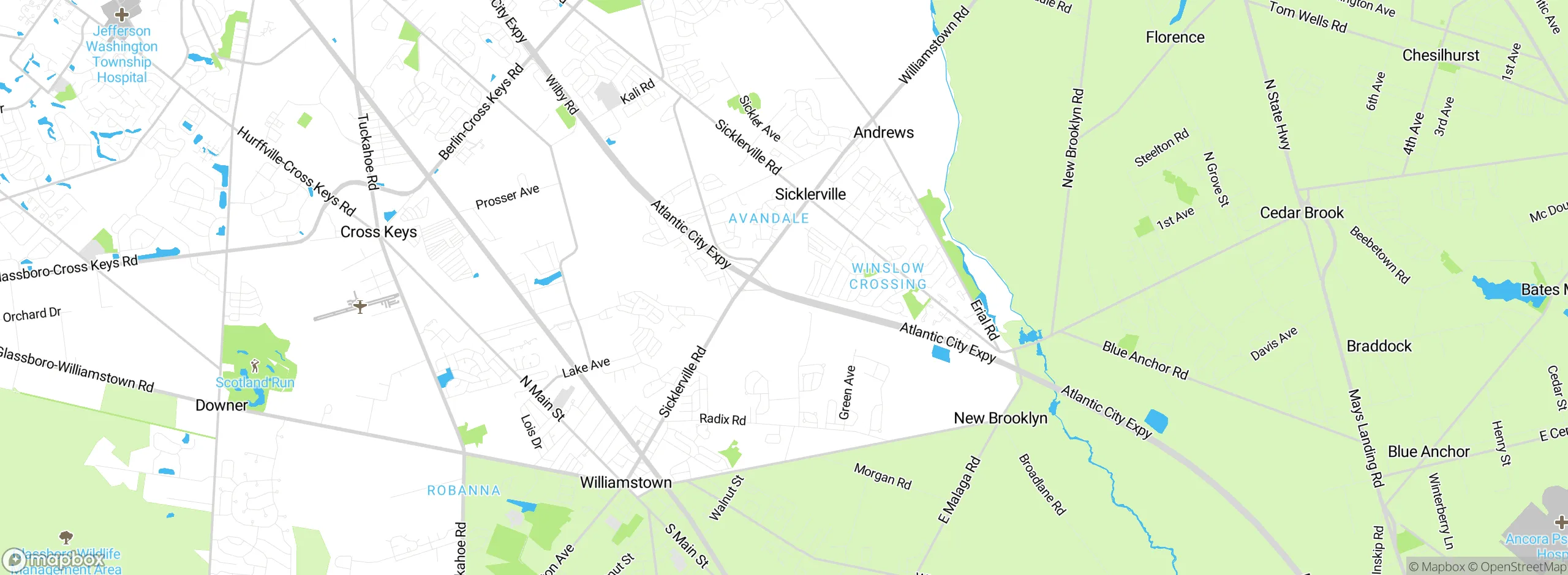 Map showing approximate location