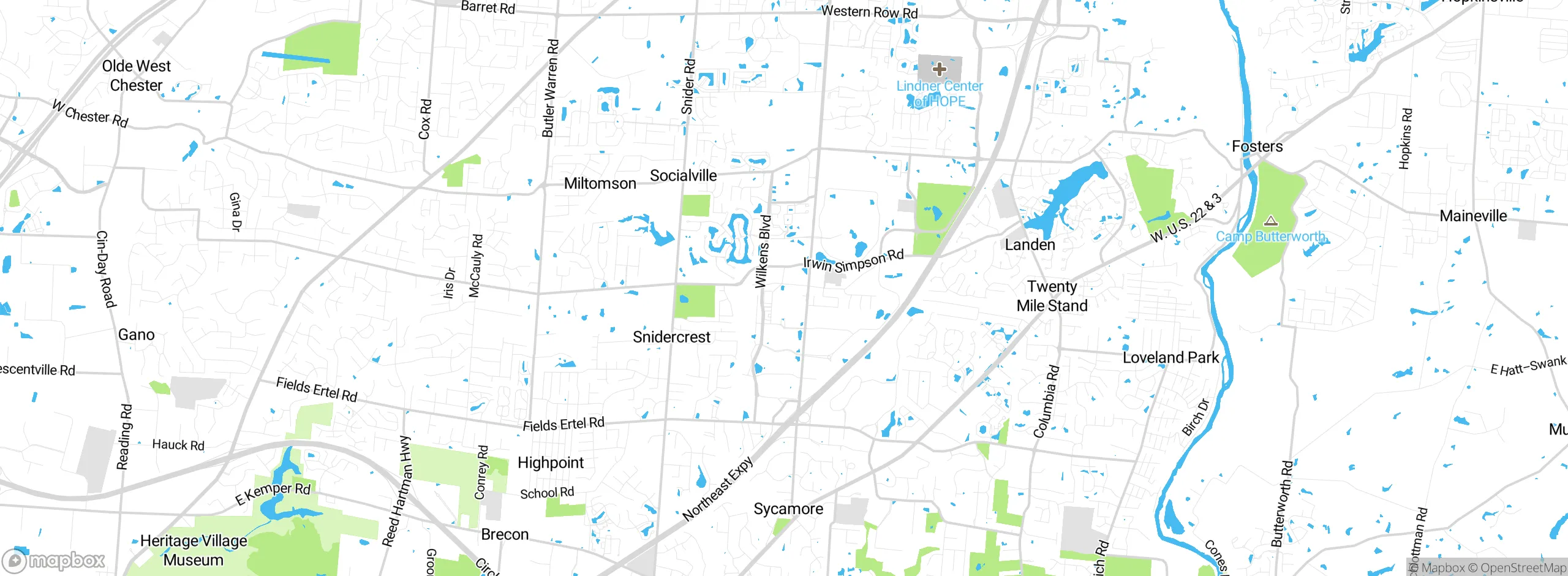Map showing approximate location