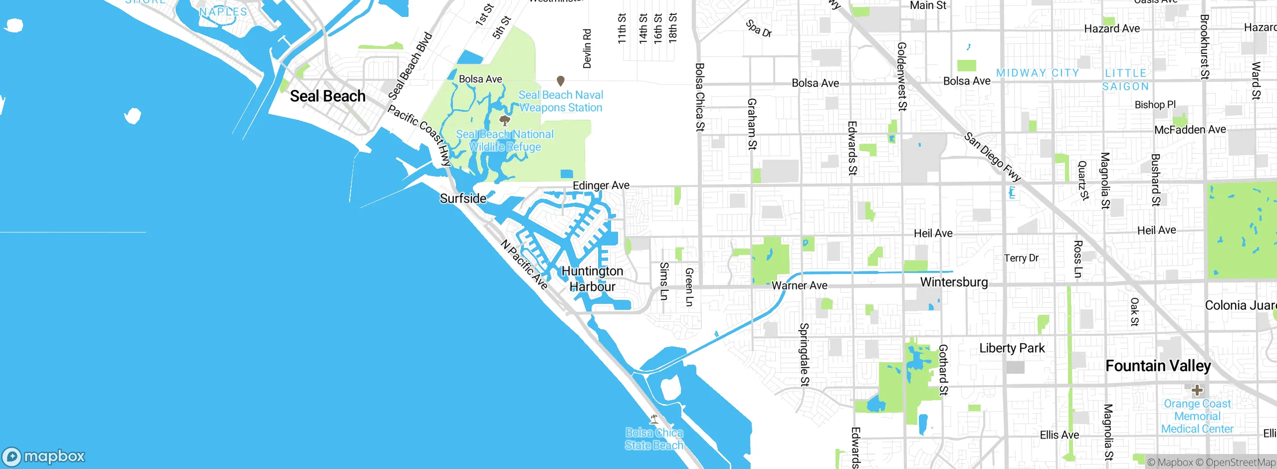 Map showing approximate location