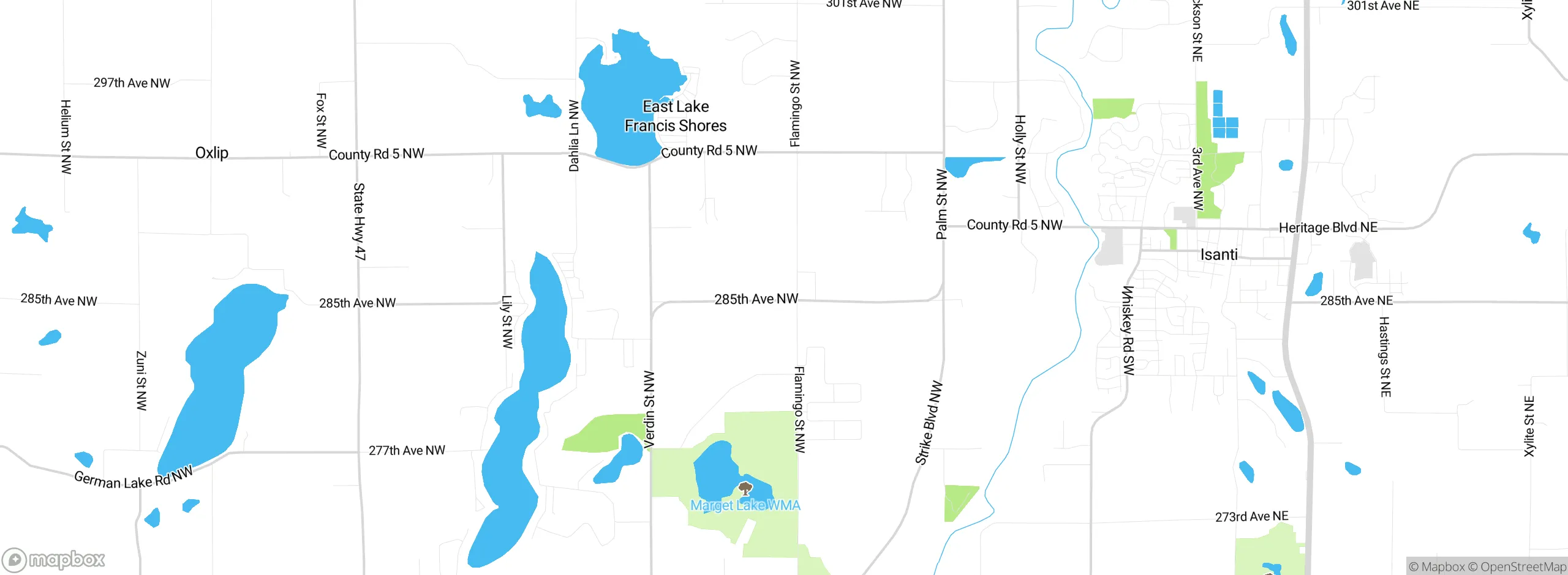 Map showing approximate location