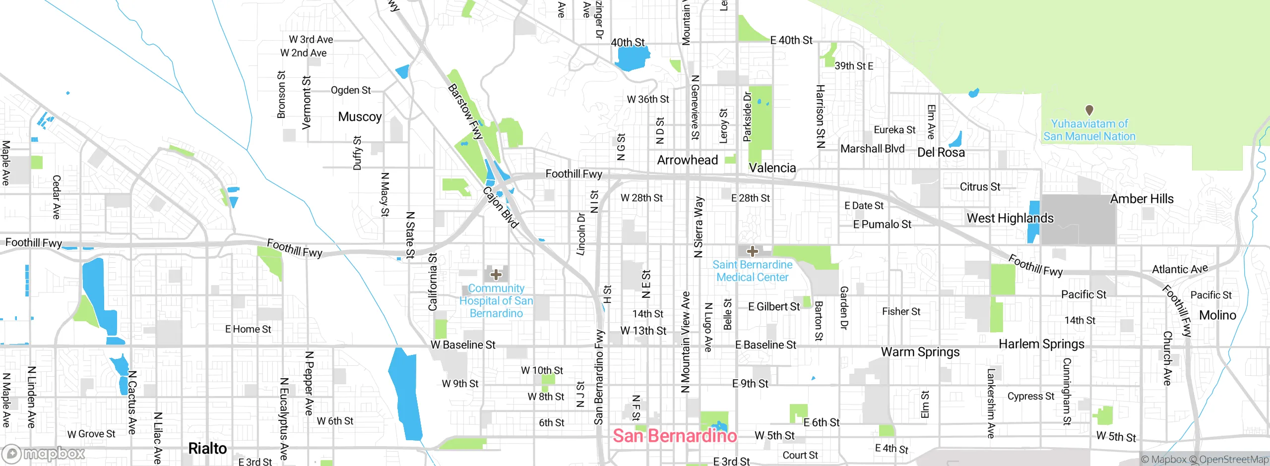 Map showing approximate location