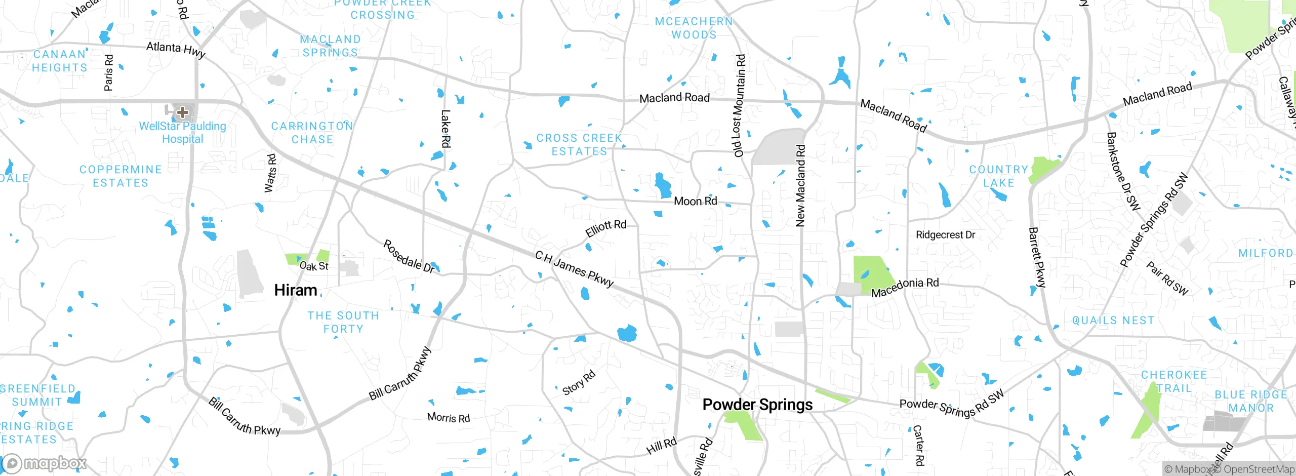 Map showing approximate location