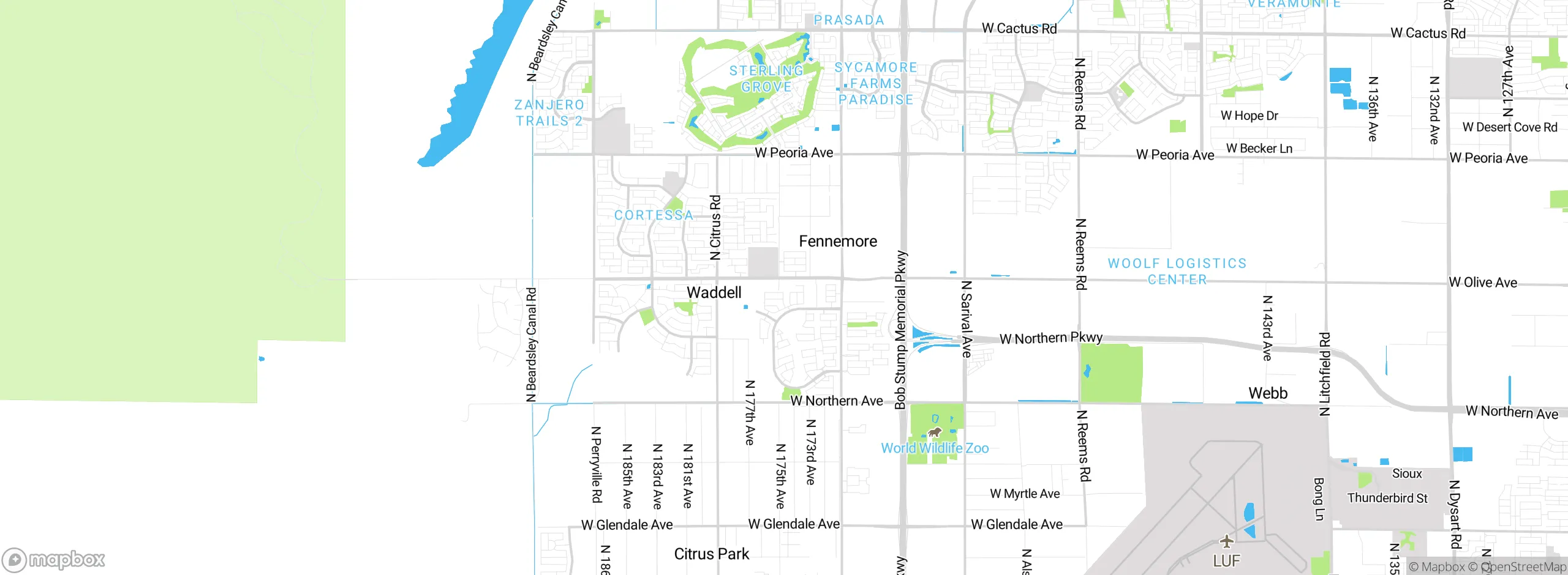 Map showing approximate location