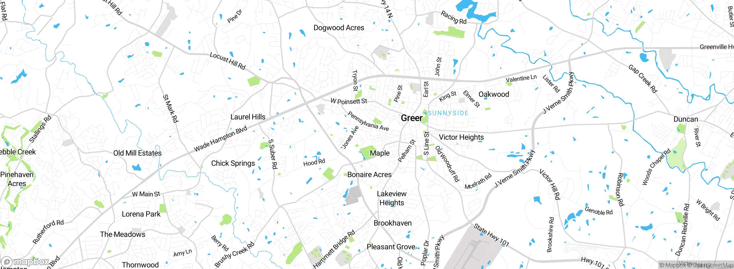 Map showing approximate location