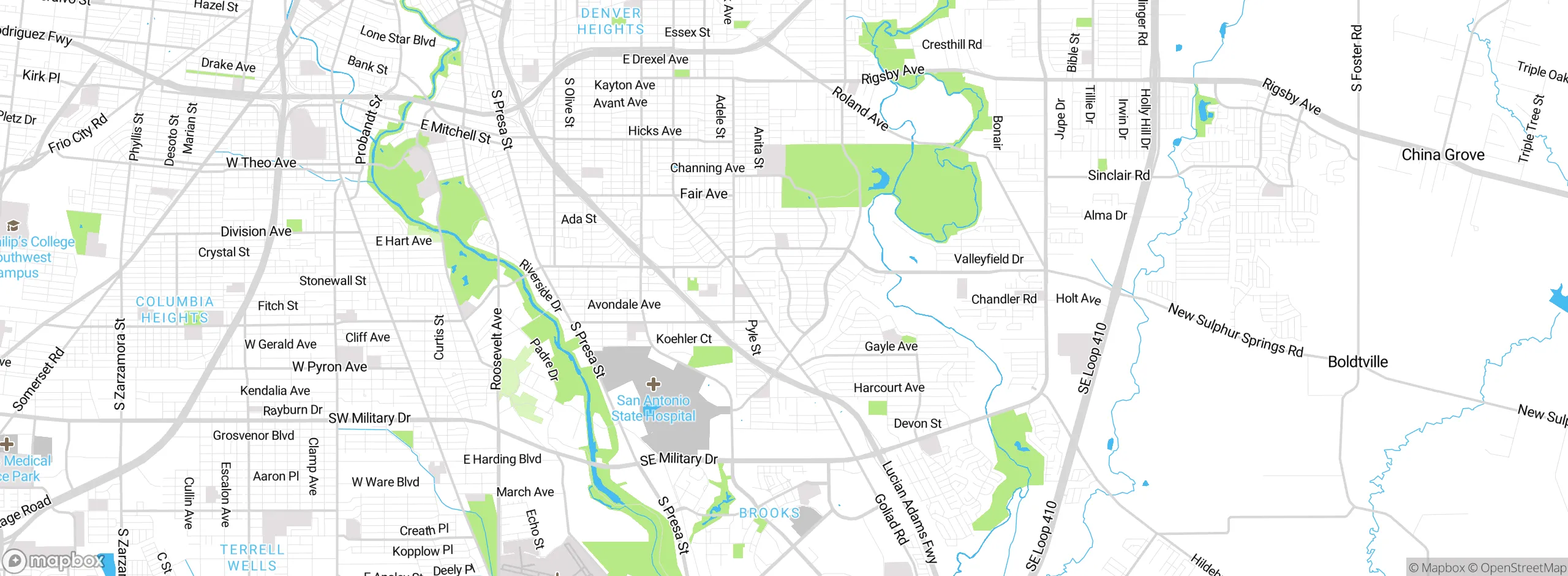 Map showing approximate location