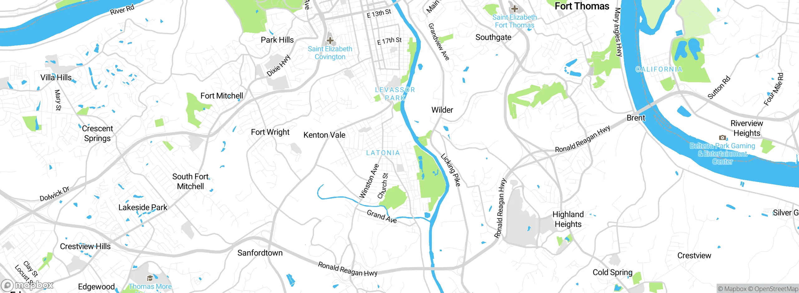 Map showing approximate location