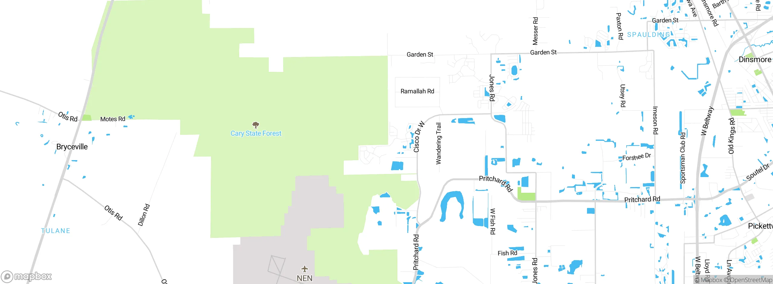 Map showing approximate location