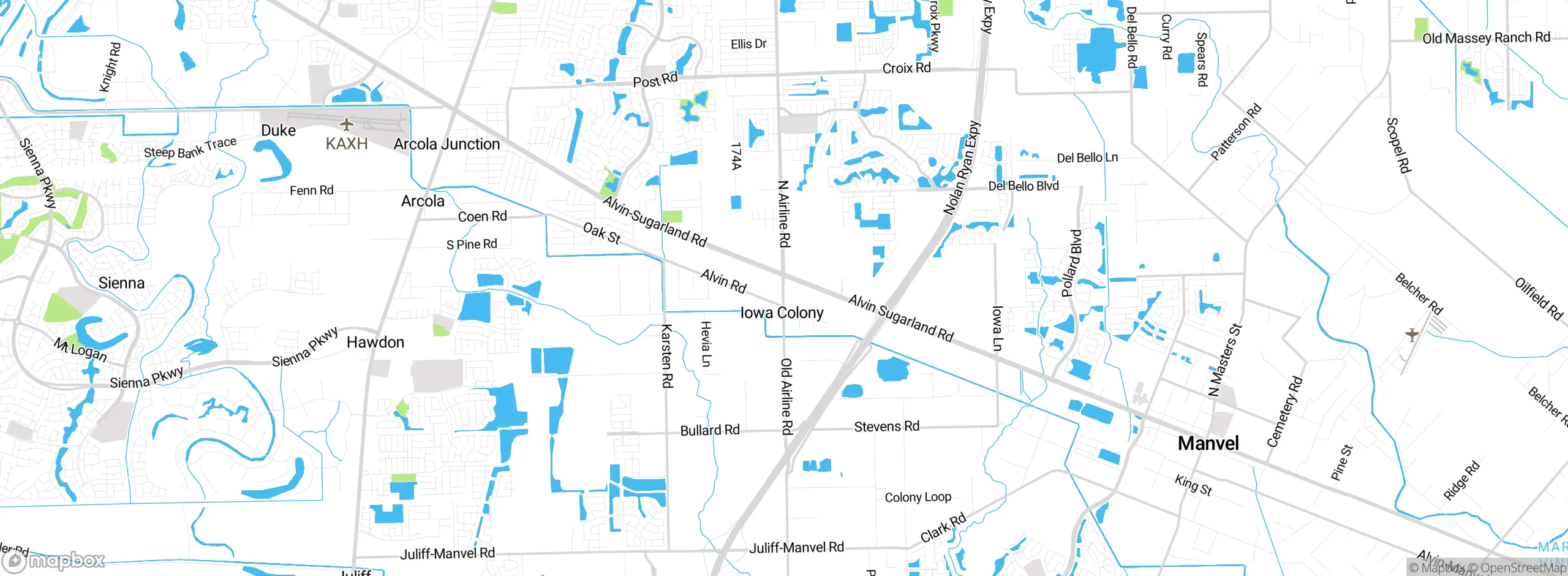 Map showing approximate location