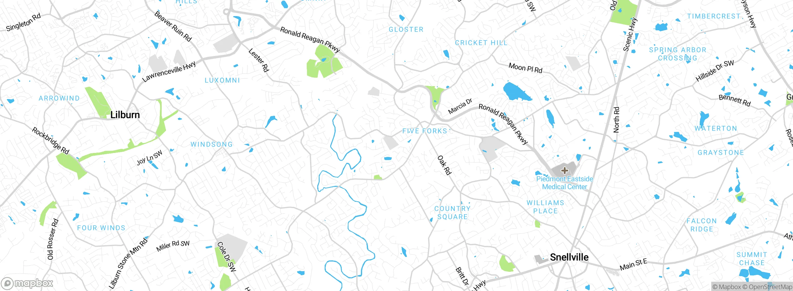Map showing approximate location