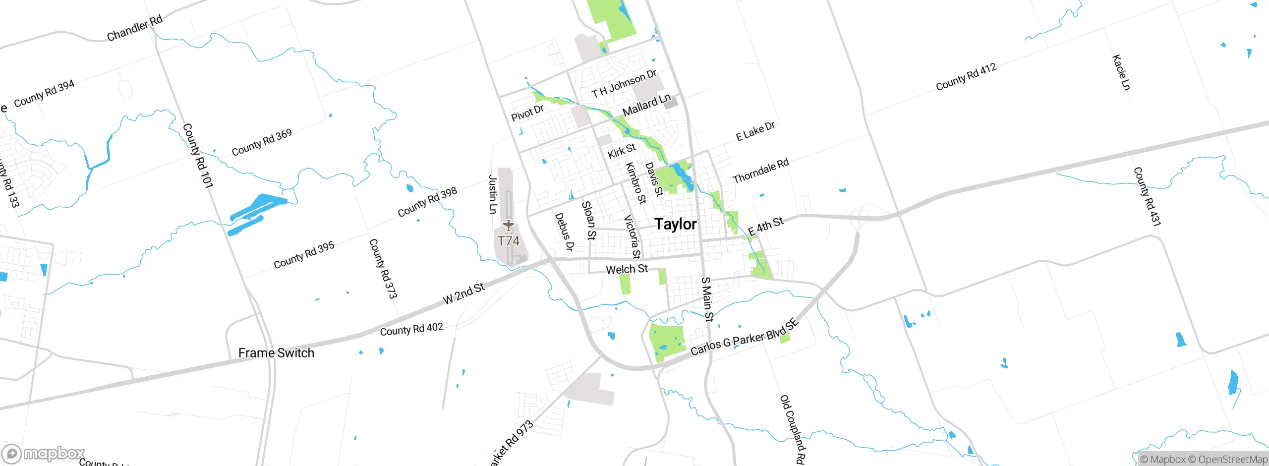 Map showing approximate location