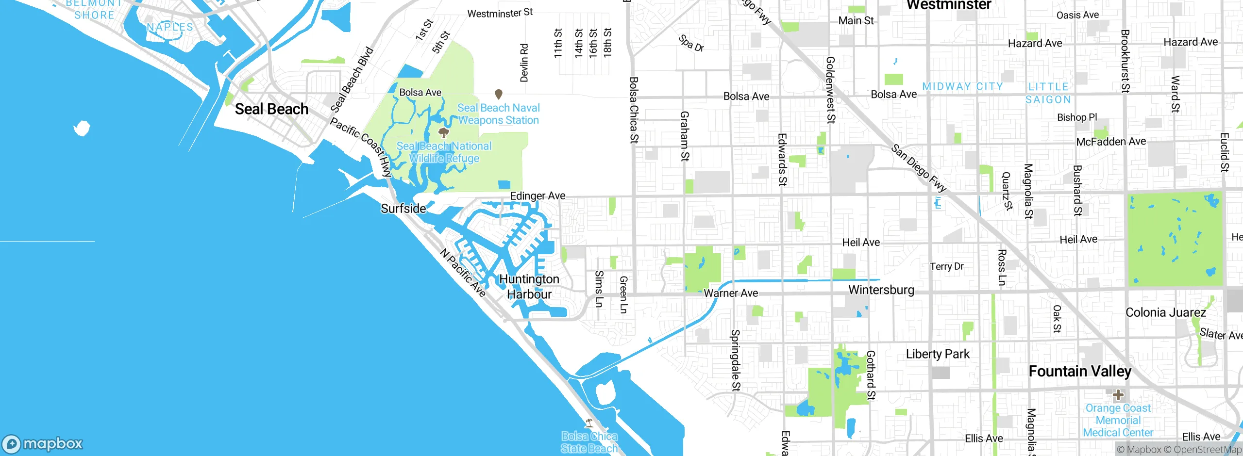 Map showing approximate location