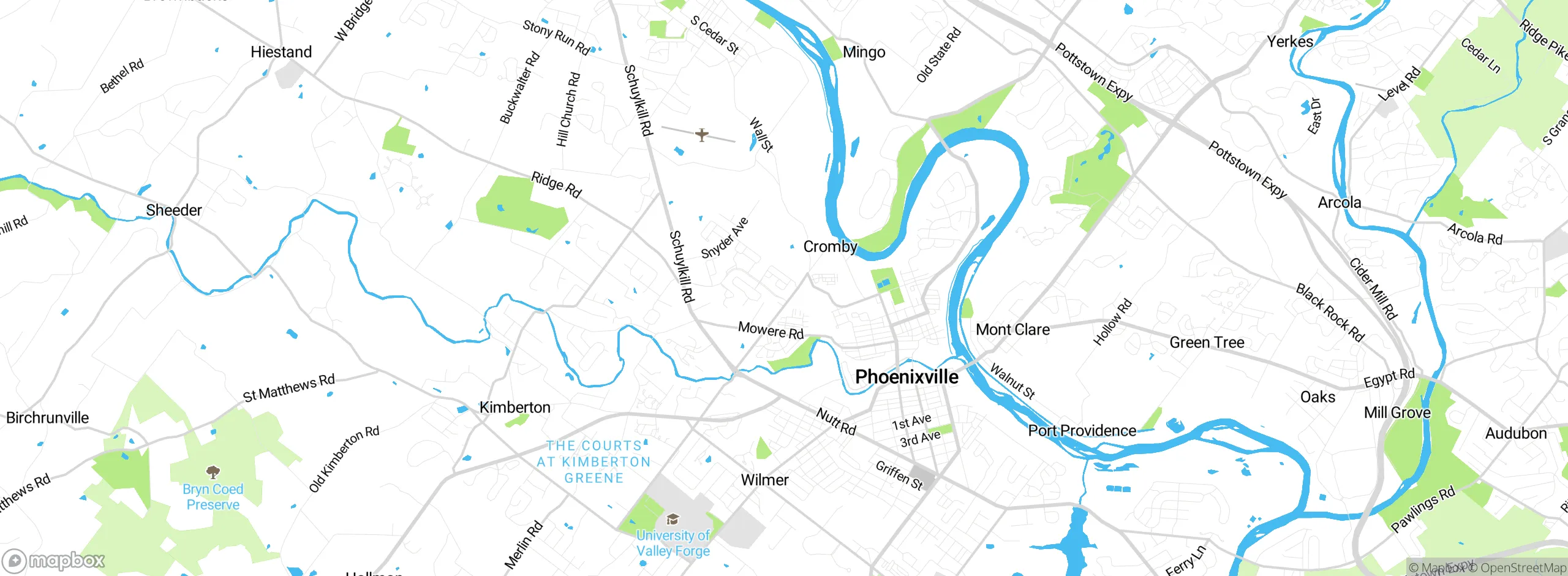 Map showing approximate location