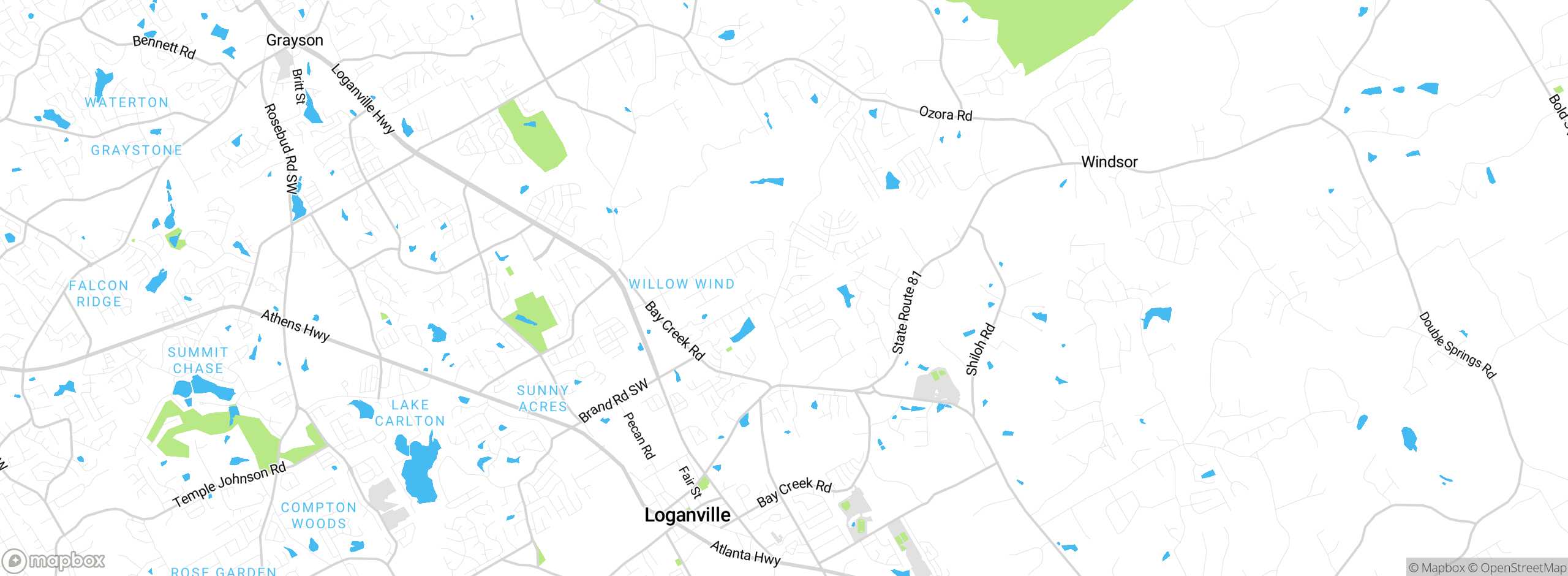 Map showing approximate location