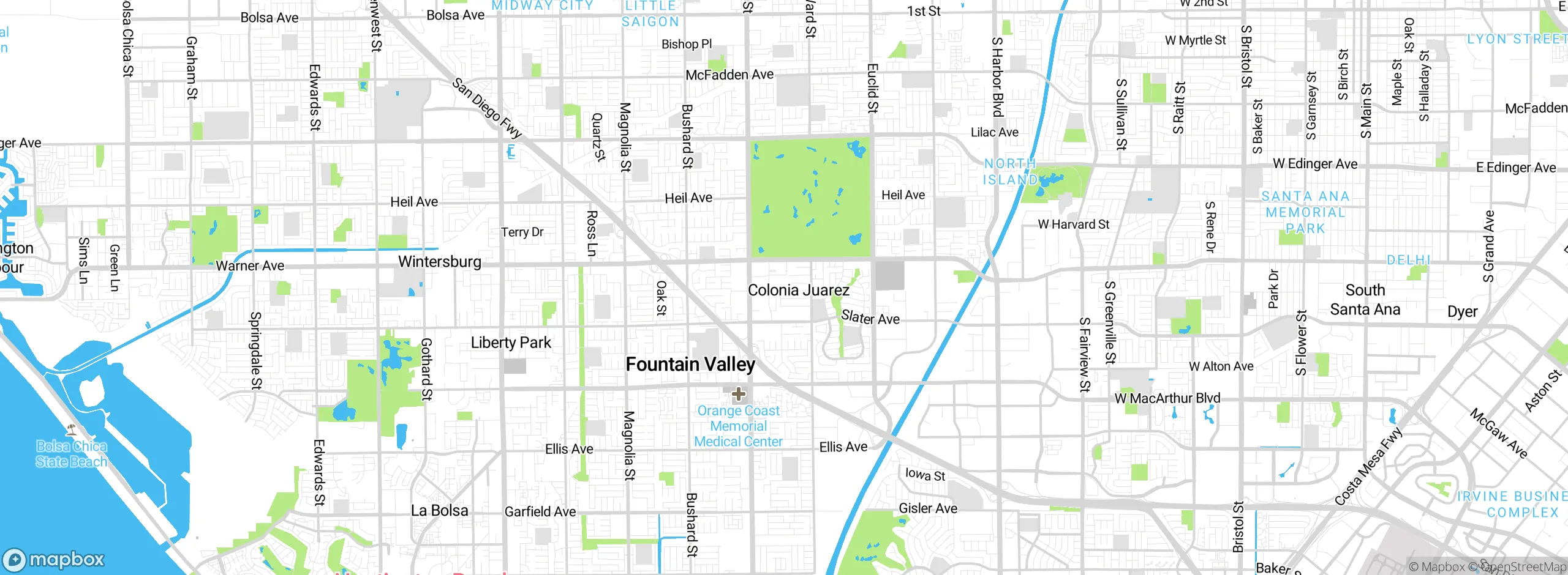Map showing approximate location