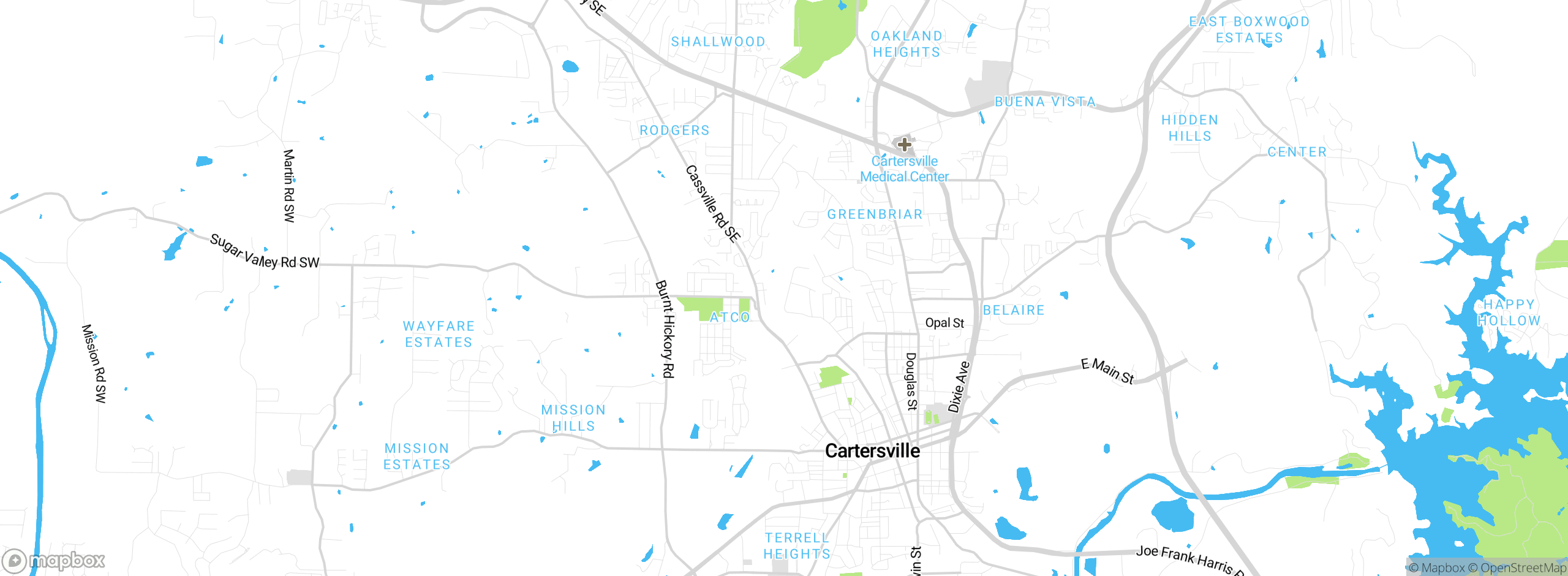 Map showing approximate location