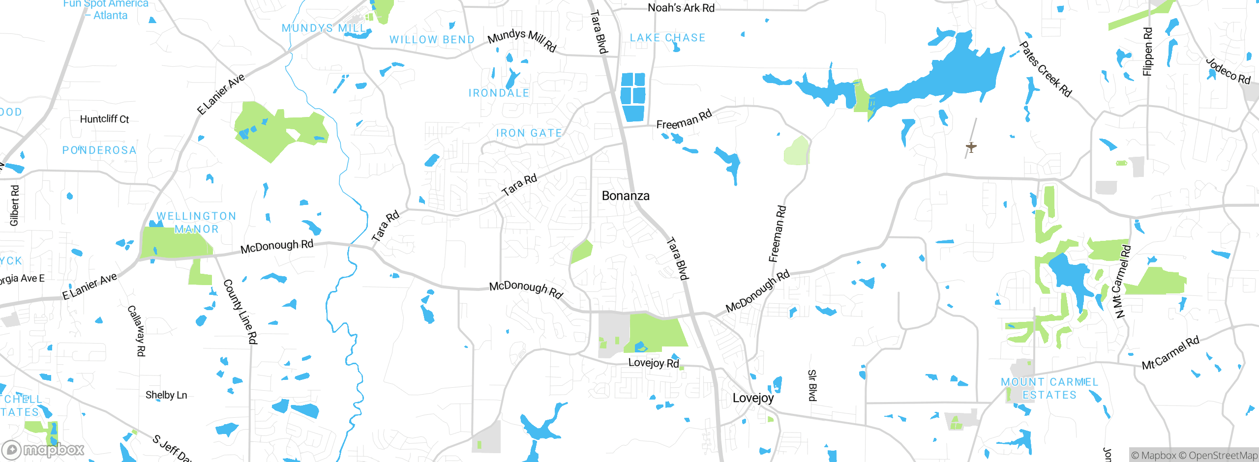Map showing approximate location