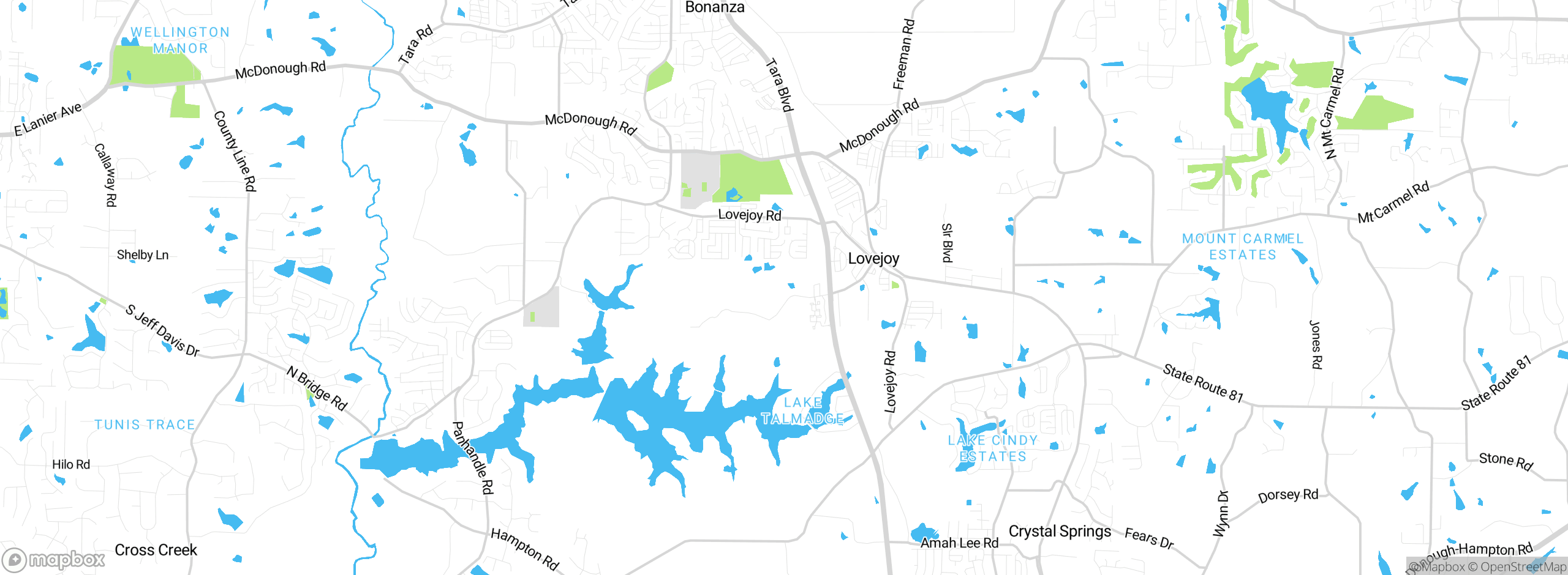 Map showing approximate location