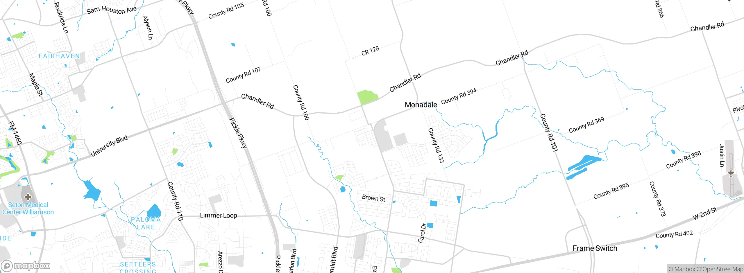 Map showing approximate location