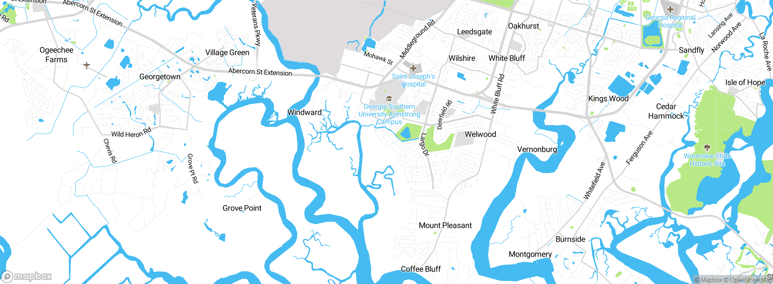 Map showing approximate location