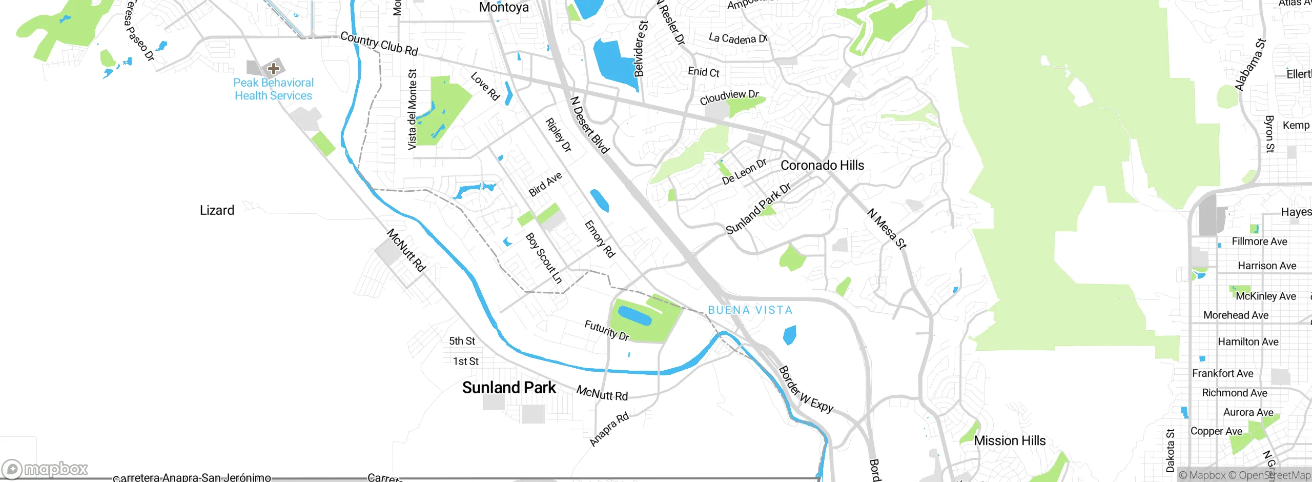 Map showing approximate location