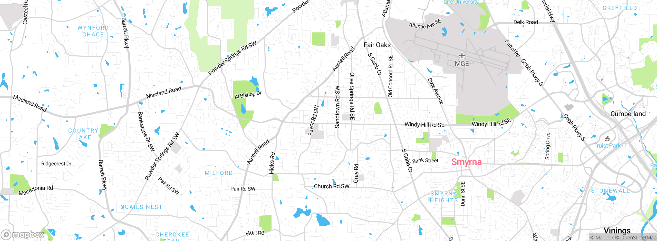 Map showing approximate location