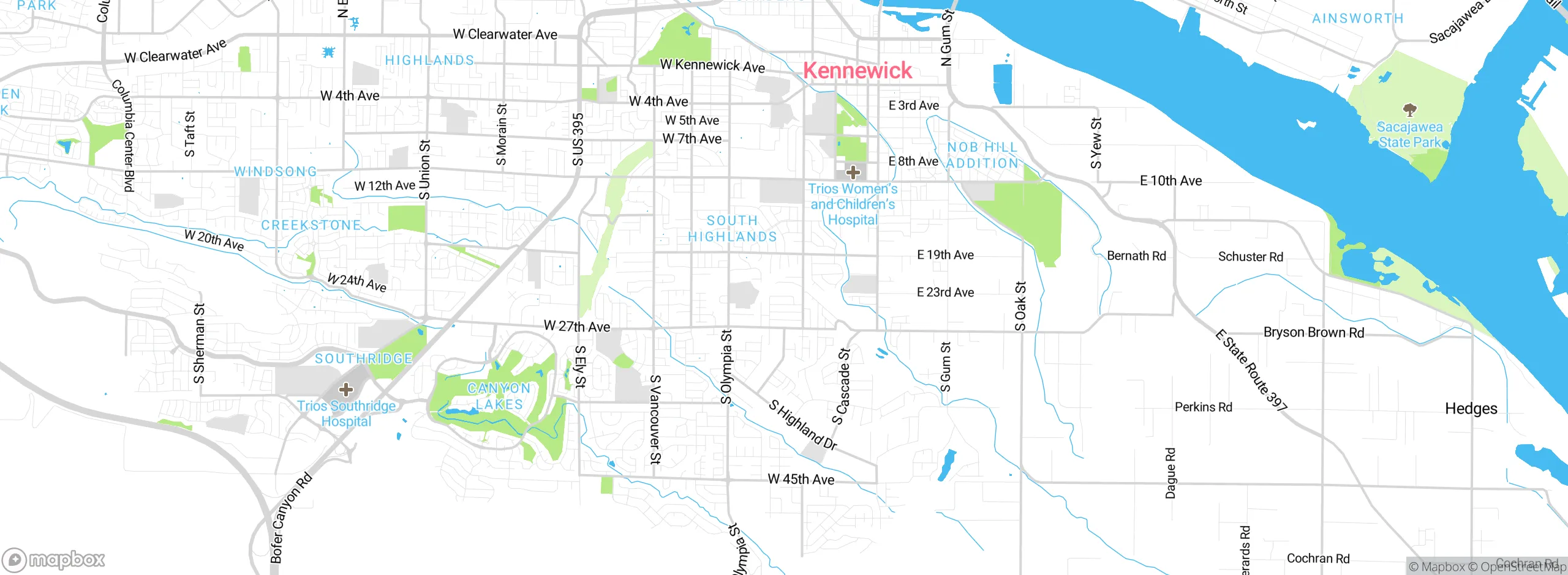 Map showing approximate location
