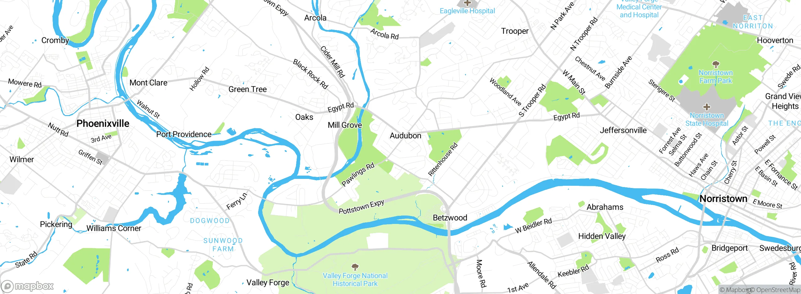 Map showing approximate location