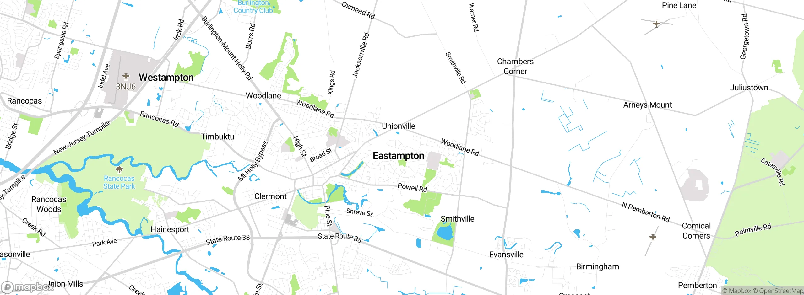 Map showing approximate location