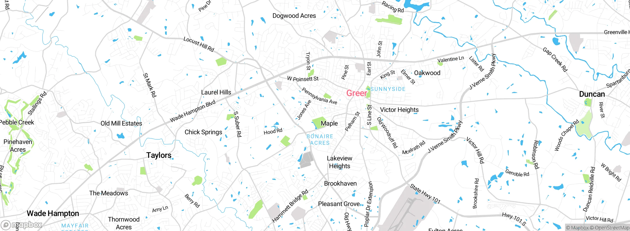 Map showing approximate location