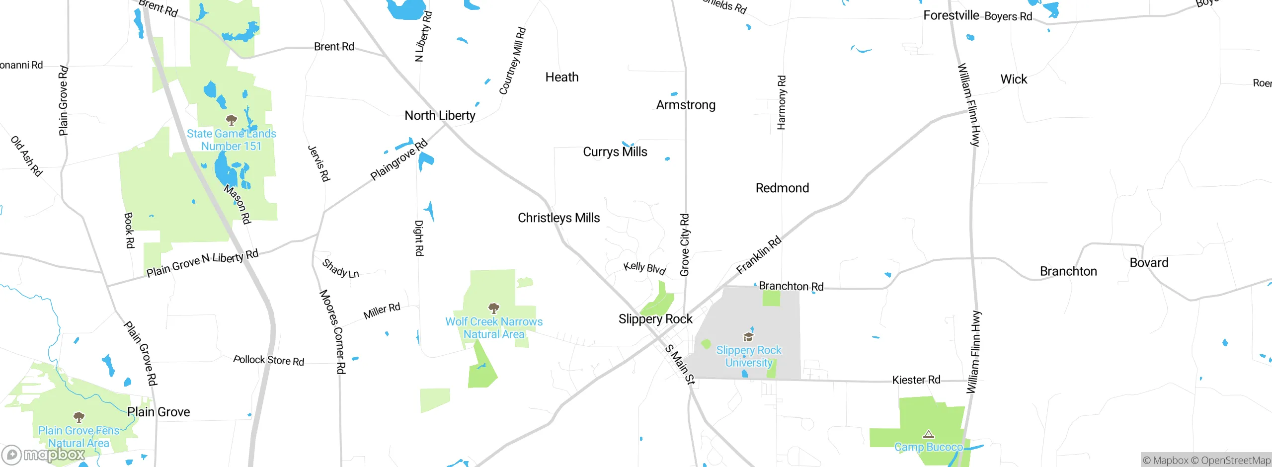 Map showing approximate location
