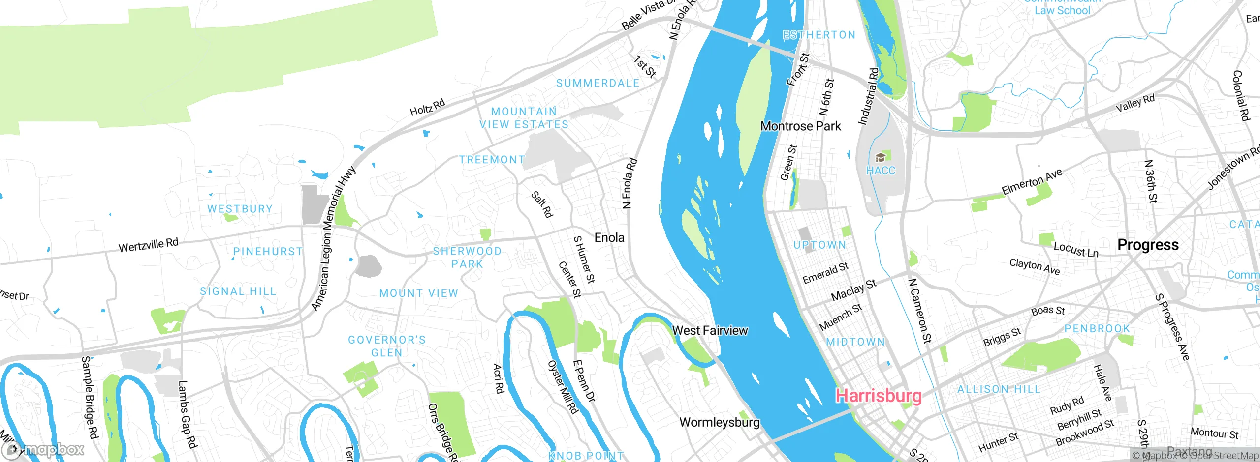 Map showing approximate location