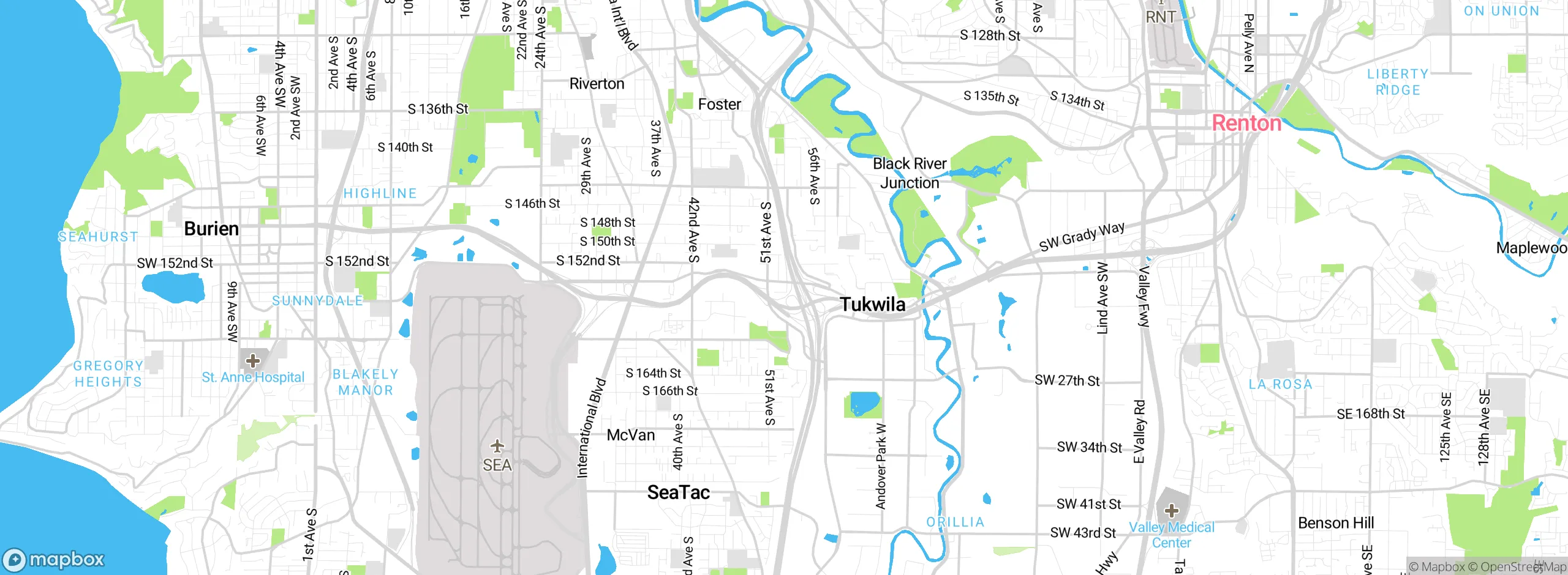 Map showing approximate location