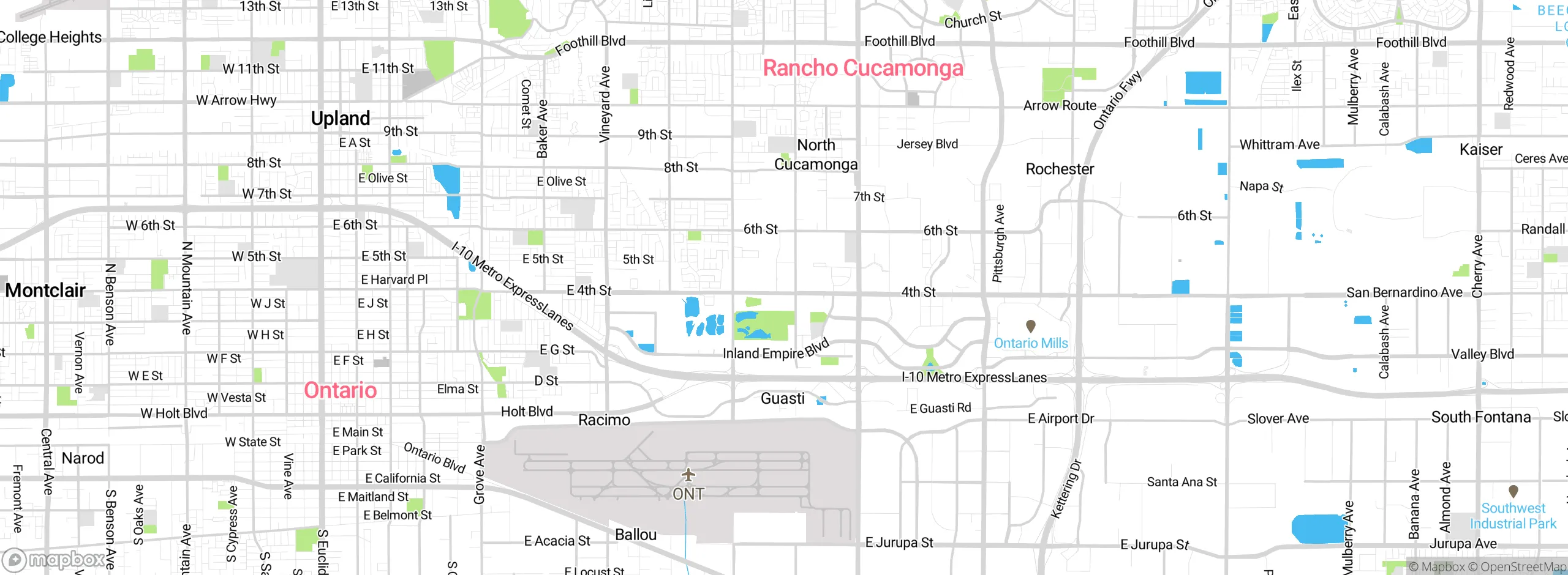 Map showing approximate location