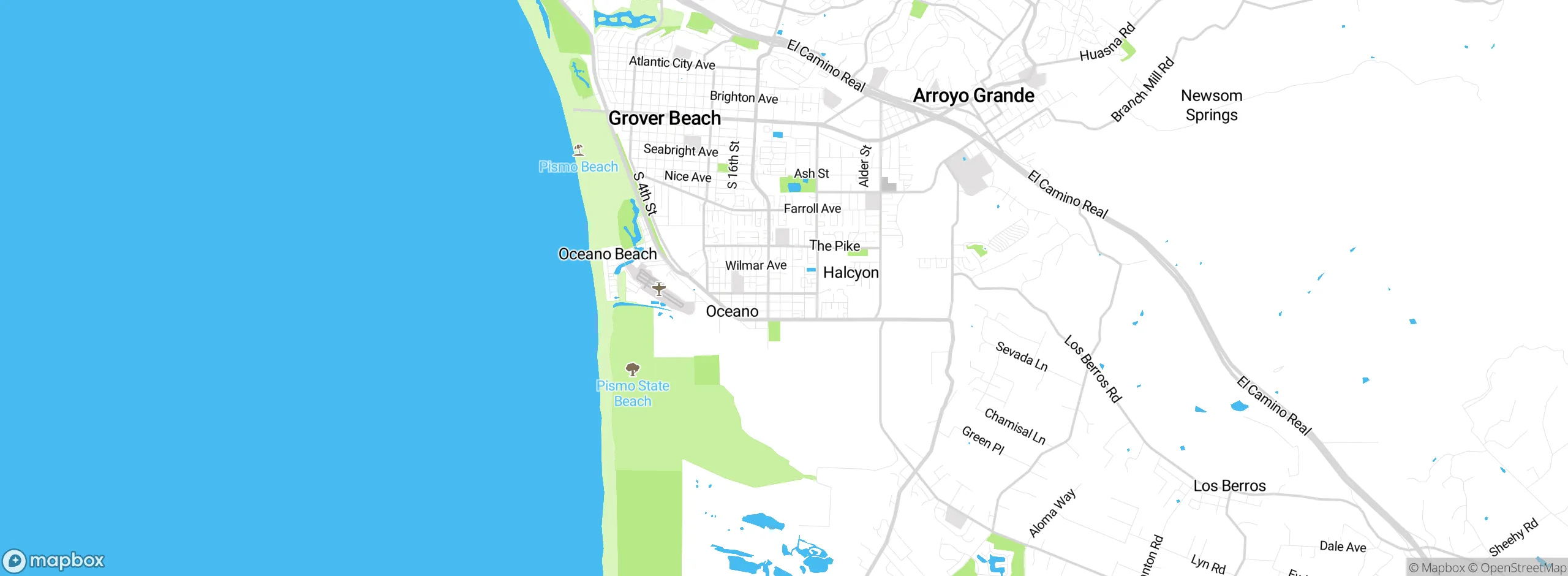 Map showing approximate location