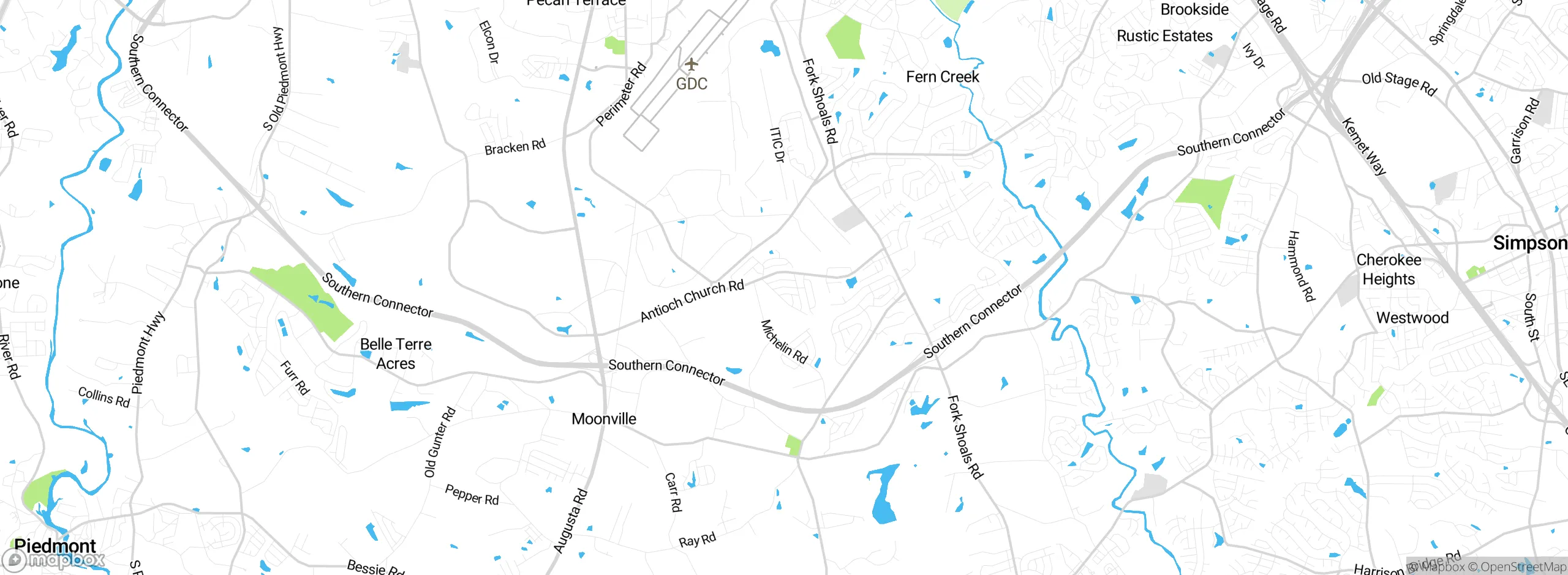 Map showing approximate location