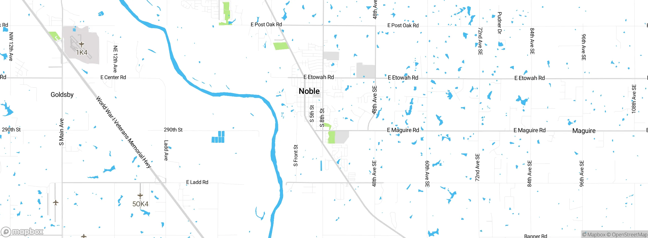 Map showing approximate location