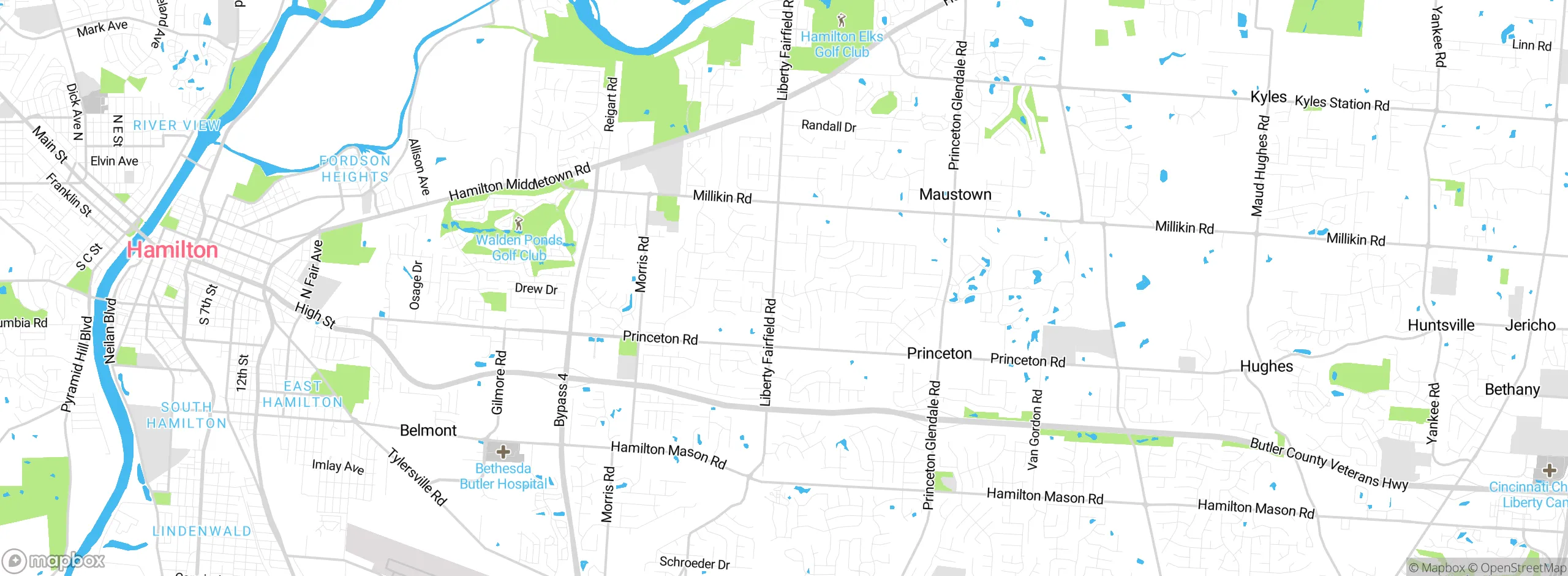Map showing approximate location